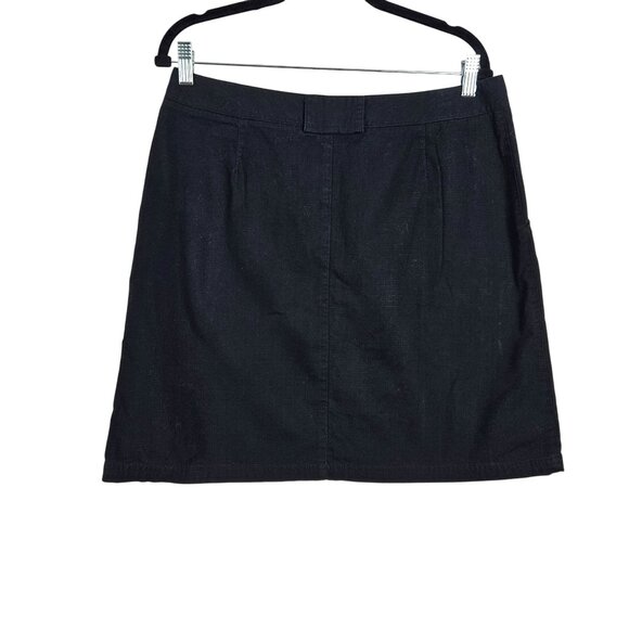 Dockers Womens Black Cotton Skirt Size 12 With Pockets Stylish - Picture 2 of 6